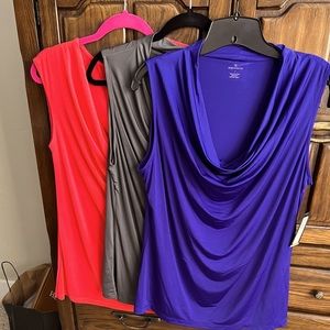 👚 SOLD ♥️3 cowled neck blouses. ♥️